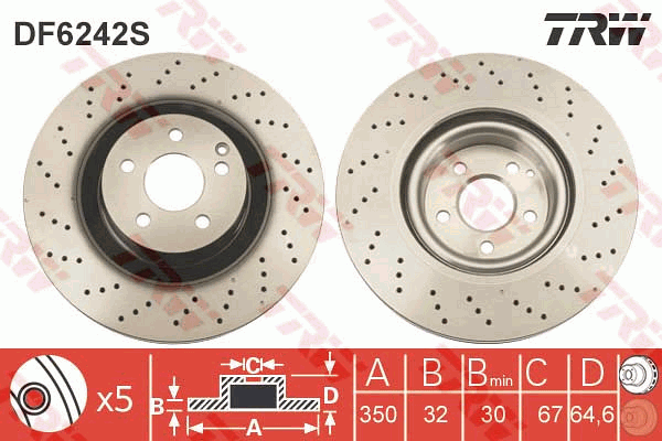 Тормозной диск ROADHOUSE арт. DF6242S