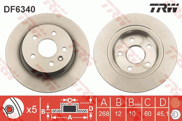 Тормозной диск FEBI BILSTEIN арт. DF6340