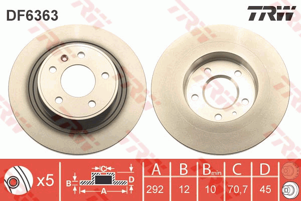 Тормозной диск BREMBO арт. DF6363