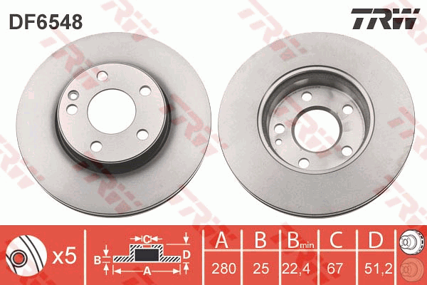 Тормозной диск ROADHOUSE арт. DF6548