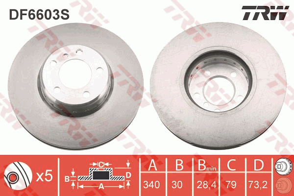 Тормозной диск ZIMMERMANN арт. DF6603S