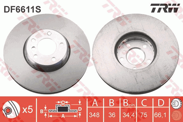 Тормозной диск  арт. DF6611S