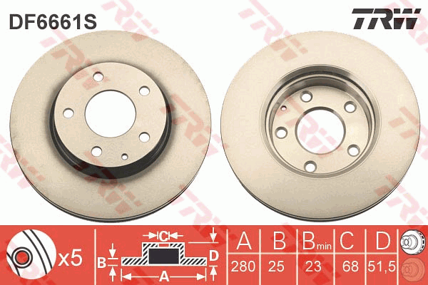 Тормозной диск ROADHOUSE арт. DF6661S