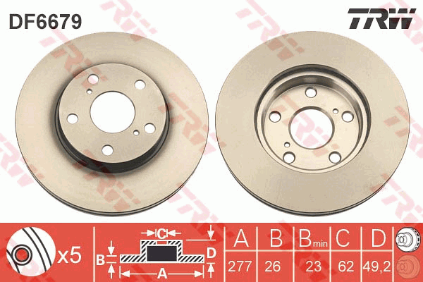 Тормозной диск FERODO арт. DF6679