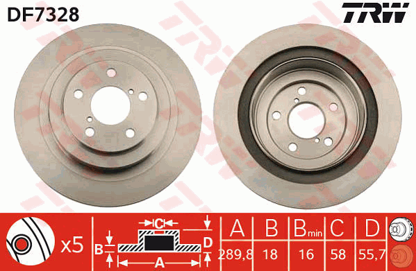 Тормозной диск BREMBO арт. DF7328