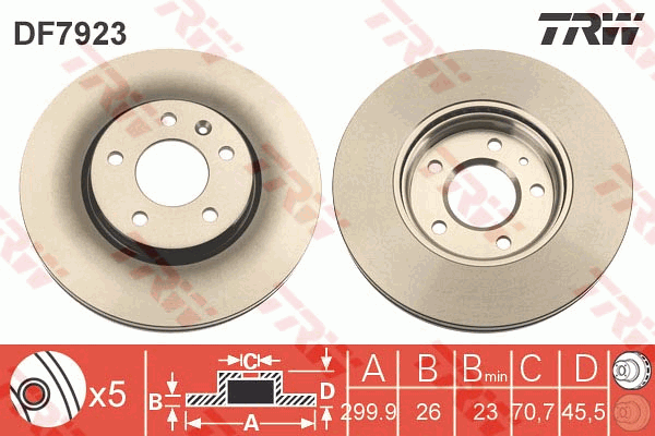 Тормозной диск BOSCH арт. DF7923