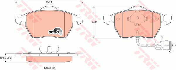 Тормозные колодки передние дисковые MEYLE арт. GDB1049
