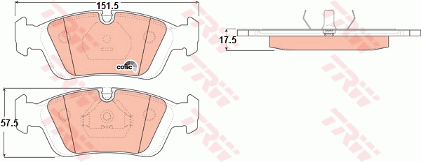 Тормозные колодки дисковые REMSA арт. GDB1100