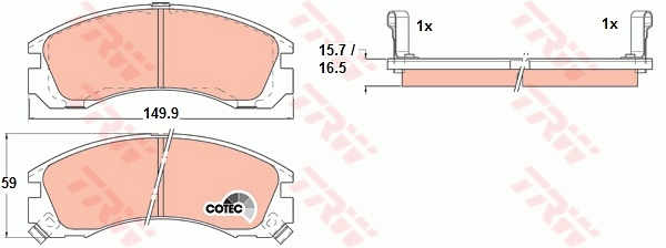 Тормозные колодки передние дисковые BOSCH арт. GDB1126