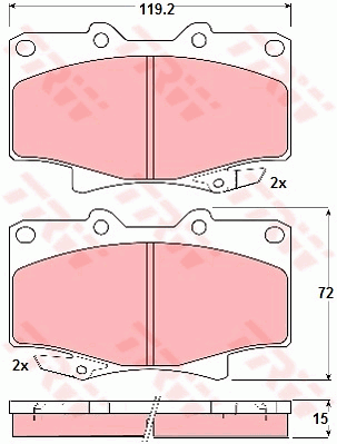 Тормозные колодки дисковые REMSA арт. GDB1154