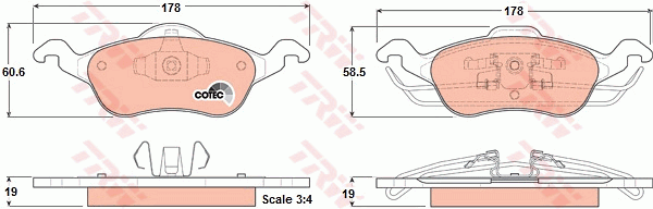 Тормозные колодки дисковые ICER арт. GDB1358