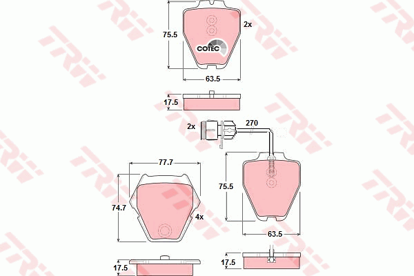 Тормозные колодки дисковые FERODO арт. GDB1371