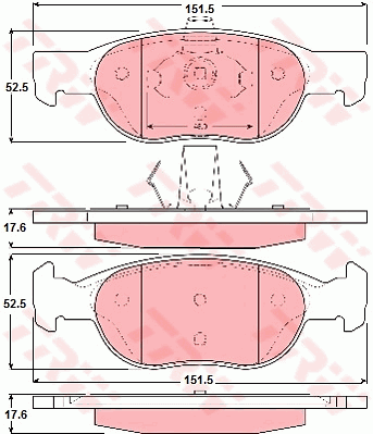 Тормозные колодки дисковые BOSCH арт. GDB1382