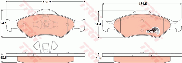 Тормозные колодки дисковые QUICK BRAKE арт. GDB1418
