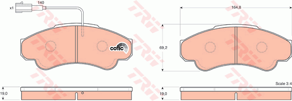 Тормозные колодки дисковые ROADHOUSE арт. GDB1518