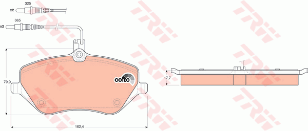 Тормозные колодки дисковые FERODO арт. GDB1595