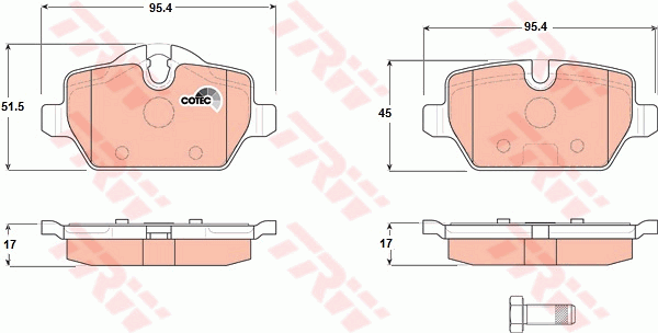 Тормозные колодки задние дисковые FEBI BILSTEIN арт. GDB1612