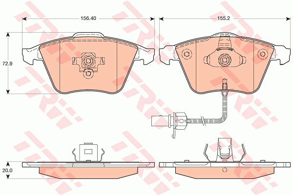 Тормозные колодки дисковые BREMSI арт. GDB1617