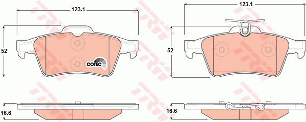 Тормозные колодки задние дисковые RENAULT арт. GDB1621