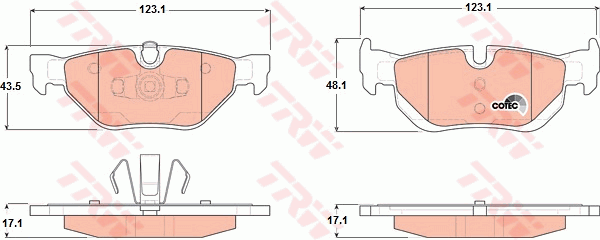 Тормозные колодки задние дисковые ICER арт. GDB1626