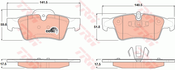 Тормозные колодки дисковые BOSCH арт. GDB1643
