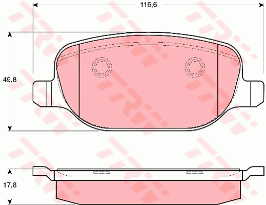 Тормозные колодки дисковые LPR арт. GDB1649
