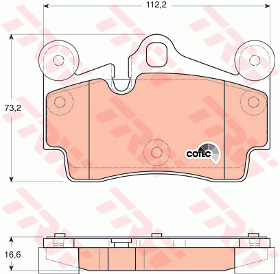 Тормозные колодки задние дисковые ATE арт. GDB1653