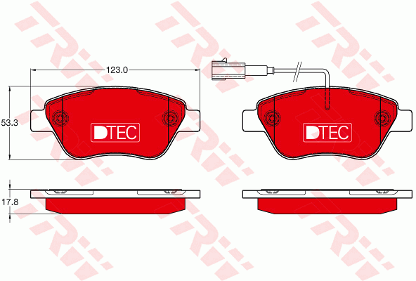 Тормозные колодки дисковые ICER арт. GDB1654DTE
