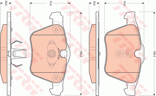 Тормозные колодки дисковые BREMBO арт. GDB1684