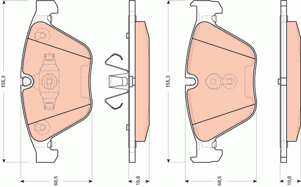 Тормозные колодки дисковые ZIMMERMANN арт. GDB1729