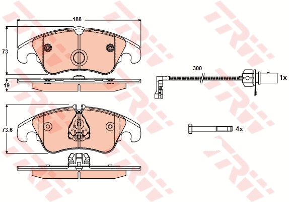 Тормозные колодки передние дисковые BREMBO арт. GDB1768