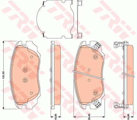 Тормозные колодки передние дисковые A.B.S. арт. GDB1782