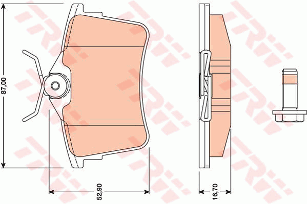Тормозные колодки дисковые BREMSI арт. GDB1799
