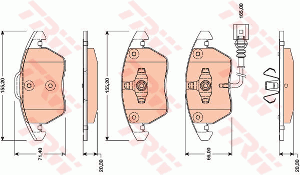 Тормозные колодки дисковые FERODO арт. GDB1807