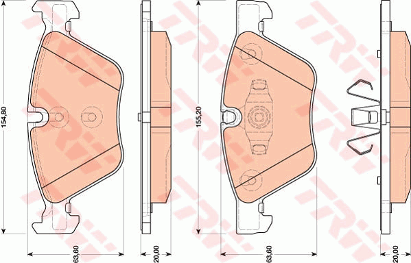 Тормозные колодки дисковые BMW арт. GDB1810