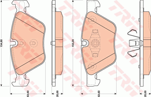 Тормозные колодки дисковые REMSA арт. GDB1810