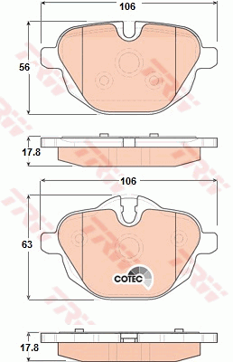 Тормозные колодки задние дисковые ROADHOUSE арт. GDB1840