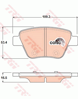 Тормозные колодки дисковые FERODO арт. GDB1841