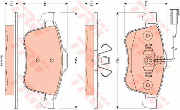 Тормозные колодки дисковые BREMBO арт. GDB1880