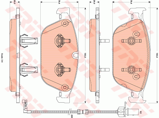Тормозные колодки передние дисковые TEXTAR арт. GDB1884