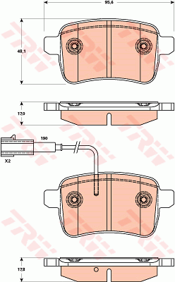 Тормозные колодки дисковые BREMBO арт. GDB1905