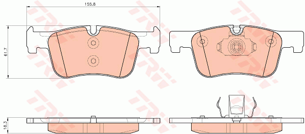 Тормозные колодки передние дисковые FERODO арт. GDB1934