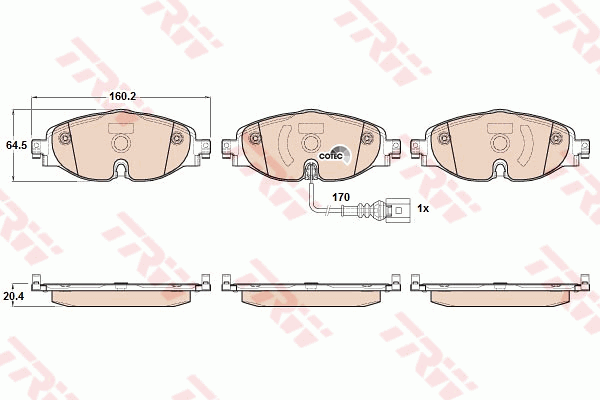 Тормозные колодки передние дисковые BREMBO арт. GDB1956