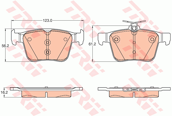 Тормозные колодки задние дисковые FERODO арт. GDB1957