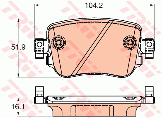 Тормозные колодки задние дисковые FERODO арт. GDB2042