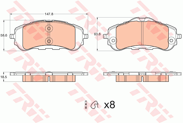 Тормозные колодки дисковые TEXTAR арт. GDB2044