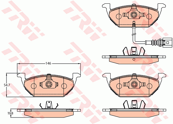 Гальмівні колодки, дискові ATE арт. GDB2108