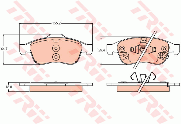 Тормозные колодки передние дисковые BOSCH арт. GDB2111