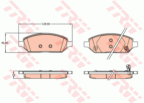 Гальмівні колодки, дискові BREMBO арт. GDB2135