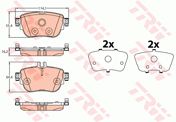 Тормозные колодки дисковые BREMBO арт. GDB2155